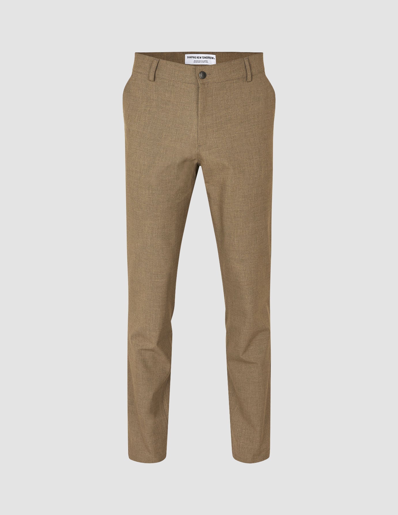Essential Pants Regular Vintage Brown Melange